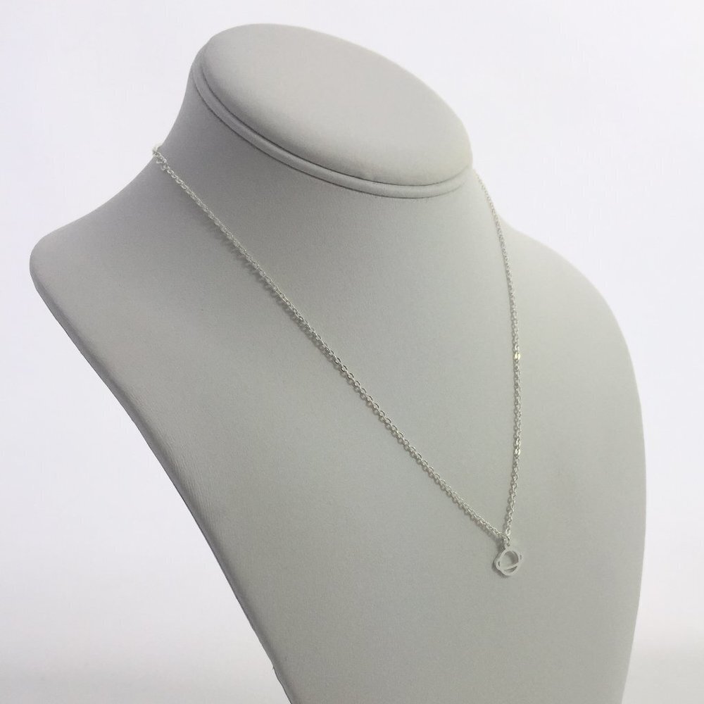 Jewelry necklace pendant with chain UFO alien dainty minimalist silver tone new - Picture 3 of 7